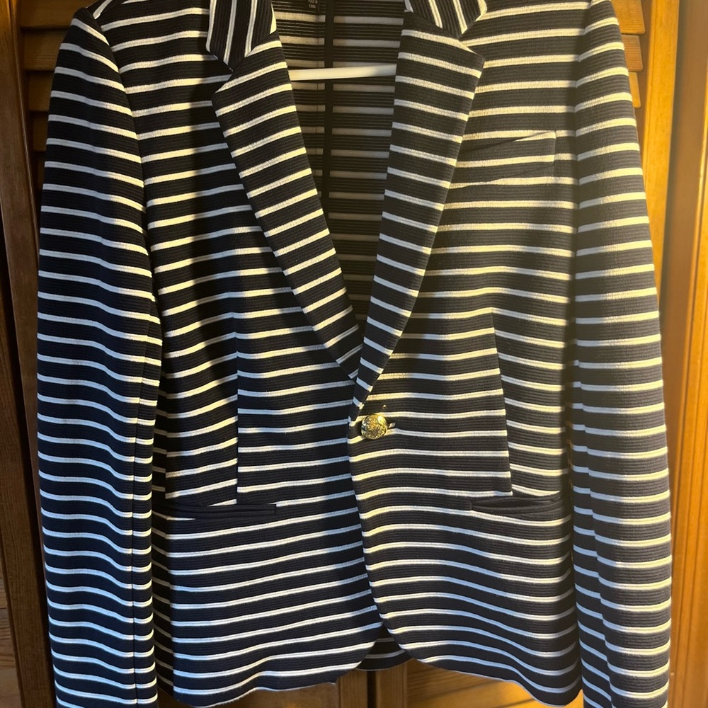Juicy Couture Navy and White Striped Jacket